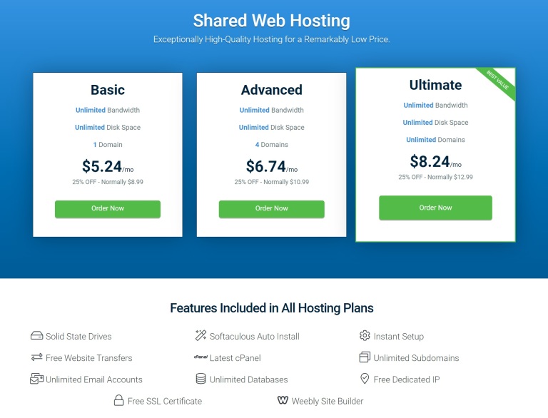 hostwinds shared web hosting